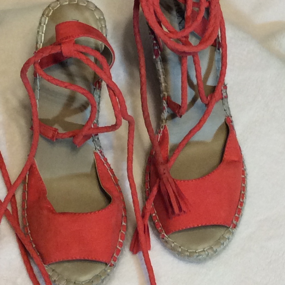 Coral Wedge Sandals
